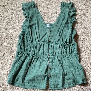 Womens Baby Doll Ruffle Tank- Size M